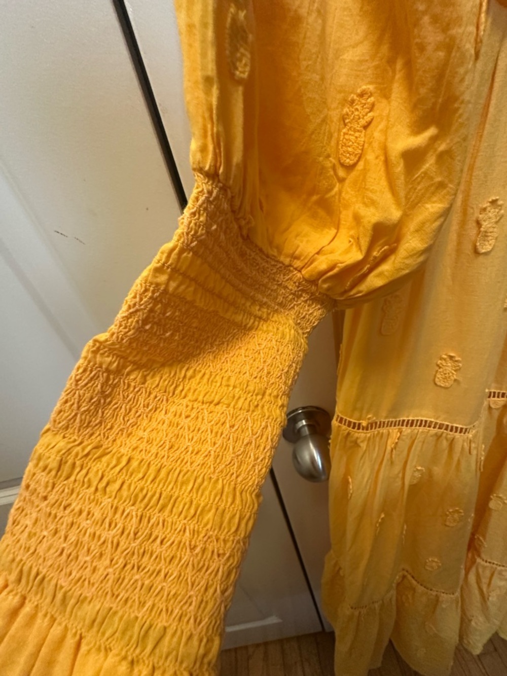 Farm Rio 3D Pineapple Midi Dress – Yellow - Picture 7 of 10